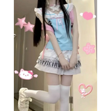 Kawaii Lace Patchwork T-Shirt