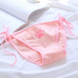 Cat Paw Tie-Side Cotton Panties – Kawaii Lolita Lingerie
