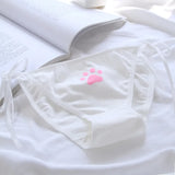 Cat Paw Tie-Side Cotton Panties – Kawaii Lolita Lingerie