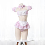 Kawaii Pink Apron Maid Lingerie Set