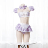 Kawaii Pink Apron Maid Lingerie Set