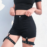Hollow Out Punk Shorts