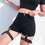 Hollow Out Punk Shorts