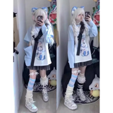 Kawaii Y2K Harajuku Top – Detachable Sleeve Anime Tee