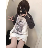Kawaii Y2K Harajuku Top – Detachable Sleeve Anime Tee