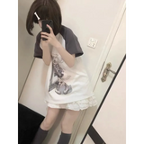 Kawaii Y2K Harajuku Top – Detachable Sleeve Anime Tee