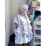 Kawaii Y2K Harajuku Top – Detachable Sleeve Anime Tee