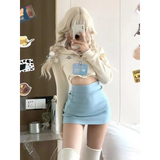 Harajuku Knit Crop Top Set