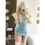 Harajuku Knit Crop Top Set
