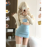 Harajuku Knit Crop Top Set
