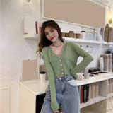 Women's Knitted Cropped Cardigan
