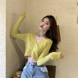 Women's Knitted Cropped Cardigan