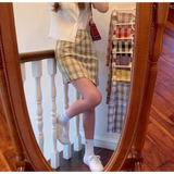 Korean Colored Plaid Skirt
