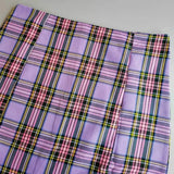 Korean Colored Plaid Skirt