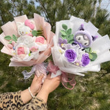 Kuromi Plush Flower Bouquet – Kawaii Handmade Gift for Valentine