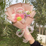 Kuromi Plush Flower Bouquet – Kawaii Handmade Gift for Valentine