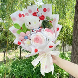 Kuromi Plush Flower Bouquet – Kawaii Handmade Gift for Valentine