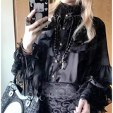 Kawaii Lace Lantern Sleeve Blouse