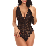 Lace V-Neck One Piece Teddies