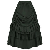 Layered Steampunk Skirt – Victorian Ruffles Cosplay Gothic