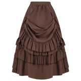 Layered Steampunk Skirt – Victorian Ruffles Cosplay Gothic