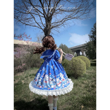 Lolita Dress With Cute Cat and Penguin Print