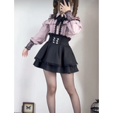 Lolita Harajuku Set – Lace Blouse & High Waist Skirt