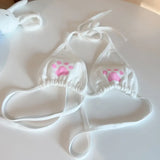 Lolita Lace Bow Panties – Sheer Mesh Ruffle Mid Waist Briefs