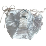Lolita Lace Ruffle Bow Panties – Cute Low Waist Tie-Up Briefs