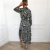 Long Leopard Printed Dress
