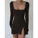 Solid Casual Knitted Dresses