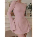 Solid Casual Knitted Dresses