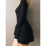 Solid Casual Knitted Dresses