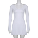Solid Casual Knitted Dresses