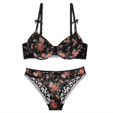 Luxurious Flowery Bra Set
