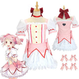 Madoka Kaname Cosplay Costume – Puella Magi Dress with Wig