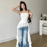 Strapless Ruffle Hem Top – Harajuku Summer Fairy Kei Style