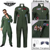 Top Gun Maverick Flight Suit – Pilot Cosplay Costume with Glasses