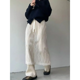 Harajuku Lace Embroidered Maxi Skirt