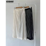 Harajuku Lace Embroidered Maxi Skirt