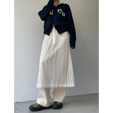 Harajuku Lace Embroidered Maxi Skirt