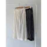 Harajuku Lace Embroidered Maxi Skirt