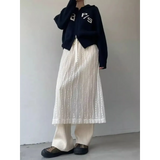 Harajuku Lace Embroidered Maxi Skirt