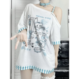 Medical Meow Tee – Kawaii Nurse Cat Graphic Oversized T-Shirt