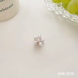 Gold Pearl Rhinestone Mini Hair Clip