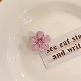 Gold Pearl Rhinestone Mini Hair Clip