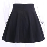 Gothic Lace-Up Mini Skirt – Harajuku Hipster Style for Women