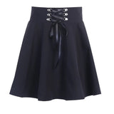 Gothic Lace-Up Mini Skirt – Harajuku Hipster Style for Women