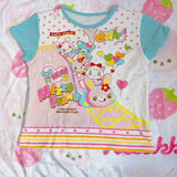 Pastel Kawaii Harajuku Crop Top – Cartoon Print Y2K Aesthetic Tee