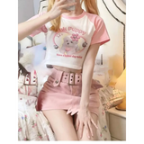 Pink Puppy Crop Top